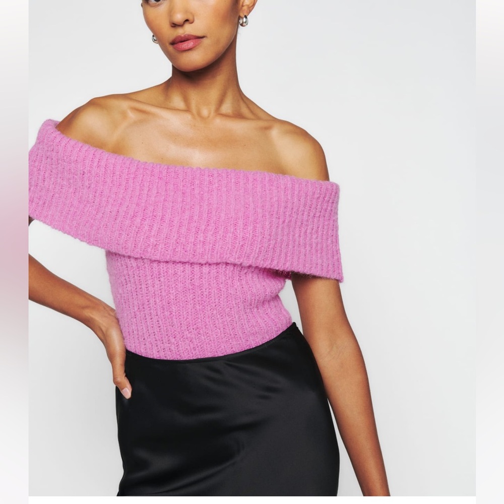 NWT Reformation Satine Sleeveless Foldover Sweater